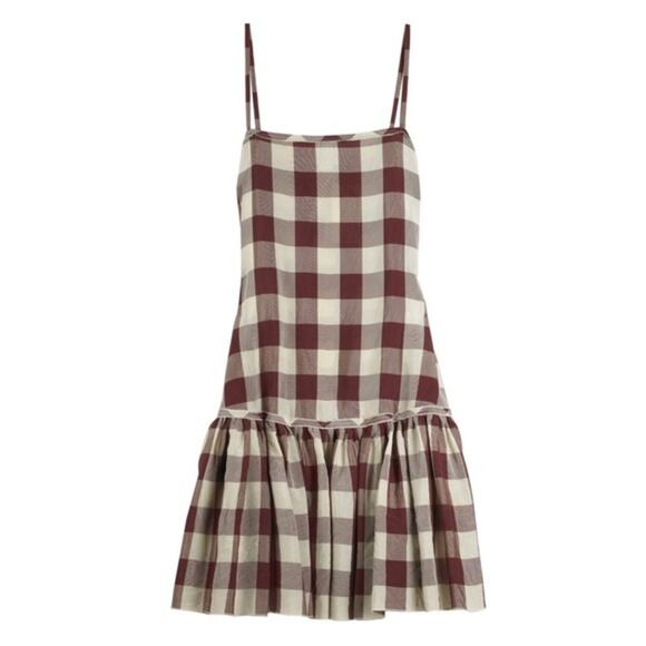 STELLA MCCARTNEY Drop Waist Check Dress Sz 12 - Picture 2 of 11